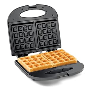 Elite Gourmet EWM-2207# Electric Non-Stick Belgian Waffle Maker Iron, Breakfast, Sandwiches, Snacks, Burgers and more, 2-Slice, Black