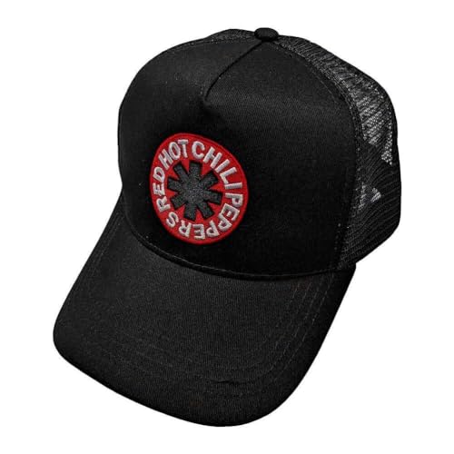Rock Off Red Hot Chili Peppers Casquette de Baseball en Maille Noire Taille Unique réglable, Noir, L