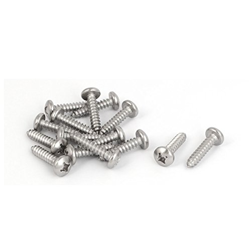 uxcell tornillos autoperforantes M5.5x25mm acero inoxidable 15 pcs