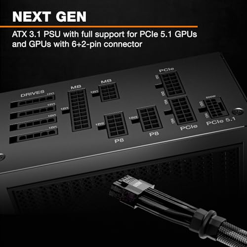 Image of be quiet! Dark Power 14 1000W, ATX 3.1, 80 Plus Titanium, Modular Power Supply, Active and semi-Passive Cooling, PCIe 5.1, PCIe 5.0 and PCIe 4.0 Graphics Cards, 12V-2x6 Cable Included, Silent Wings
