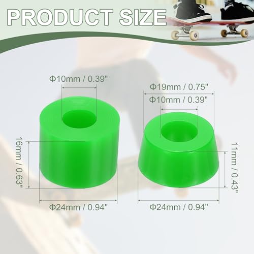 image for YELARXI Skateboard Bushings, Skateboard Truck Rebuild Long-Board Kit B