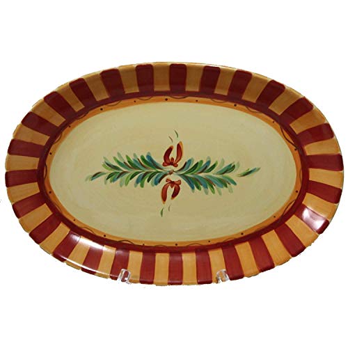 Southern Living at Home Gail Pittman Hand Painted Oval Platter, Sienna