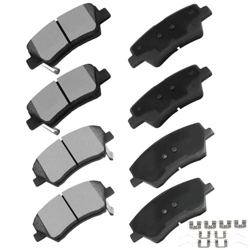 Image of cciyu D1912 D1812 Front & Rear Ceramic Disc Brake Pads Kit For Hyundai For Elantra 2017-2020,For Hyundai For Ioniq 2017-2020,For Kia For Niro 2017-2022