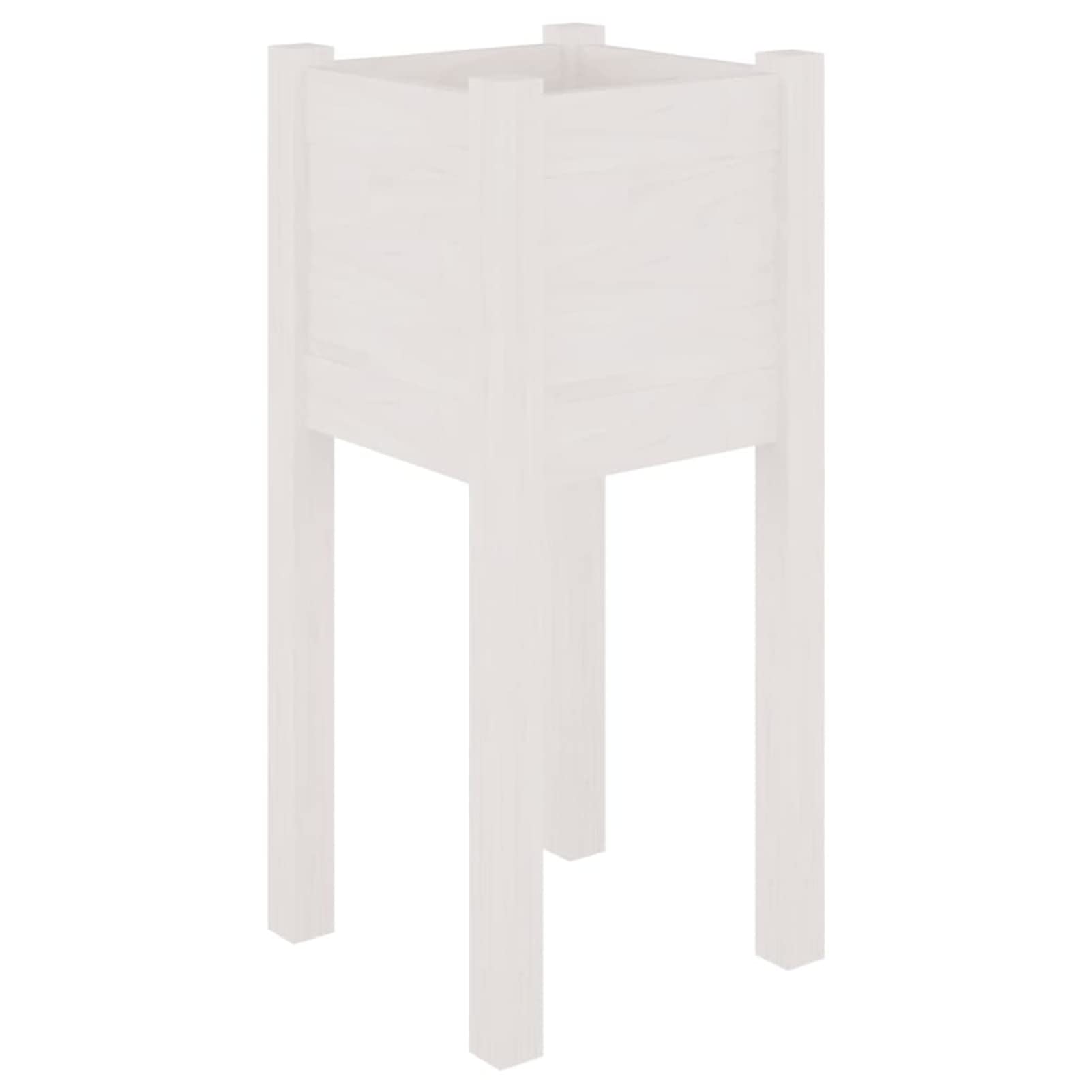 Jardineras 2 uds, Huerto Urbano Terraza, Huerto En Casa, Tierra Huerto Urbano, Huerto Vertical, Mesa De Cultivo, Madera Maciza de Pino Blanco 31x31x70 cm