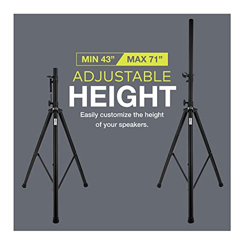 Knox Gear Tripod Speaker Stand - Pa Speaker Stand - Adjustable Lightweight Speaker Stands For Large Speakers - Pole Mount Speaker Tripod Stand For Dj, Loudspeaker, On Stage Pedestal Speaker Stand #TOP2