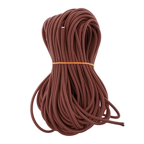Corde élastique 6mm marron idéale pour fixer les bâches de remorques de camping