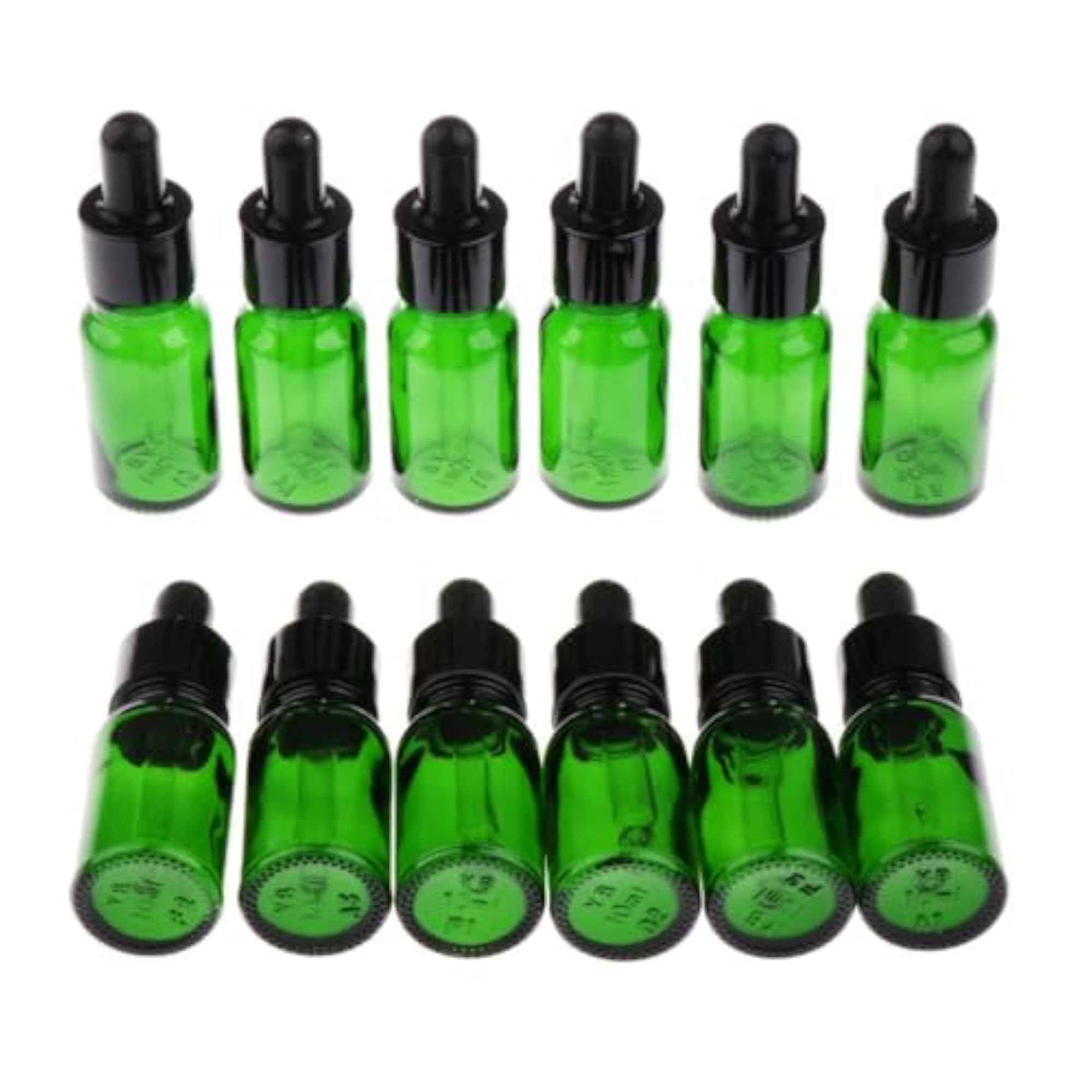 12 Pieces Mini Glass Dropper Bottles for Essential Oil, 10ML