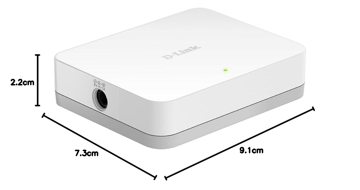 D-Link Gigabit Ethernet, Switch de red 10/100/1000, Color Blanco, 5 Puertos