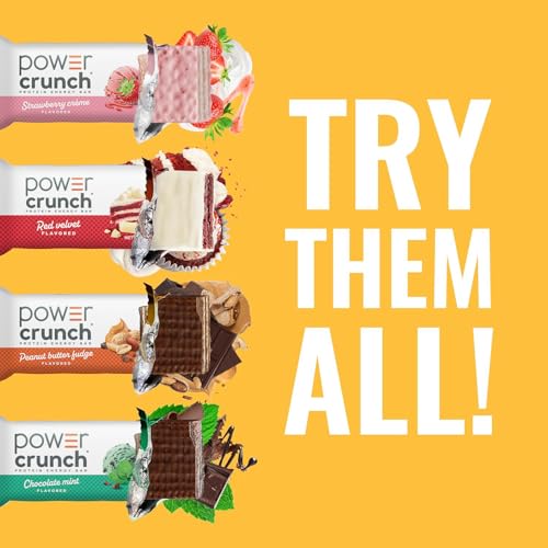 Image of Power Crunch Protein Energy Wafer Bars, Chocolate Mint, 1.4 Ounce (12 Count)