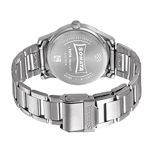 Image of Sonata Women of Steel Silver Dial Metal Strap Analog Watch for Women-NS8183SM02