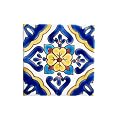 DYARI Hand-Painted 4x4 Ceramic Tiles – Authentic Mediterranean & Spanish Style Decorative Wall Tiles for Kitchen Backsplash, Bathroom, and DIY Home Decor (Puebla, 45 Tiles (5 Sq Ft))