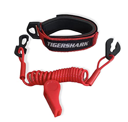 Silbato JLP Tigershark rojo con lanyard y banda miniatura 1