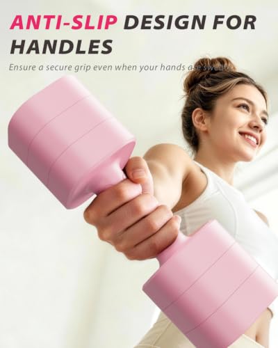 Image of Ragebby Adjustable Dumbbell Set of 2, Weights for Men and Women at Home, Anti-slip Handle, 3 in 1 Free Weights Dumbbells Set, 2lb /3lb /5lb /10lb /15lb /20lb for Pilates, Yoga, Strength Training