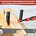 2PCS F Clamps Heavy Duty Fastener Wood Working Tool, Adjustable Quick F Clamps(Red+black)