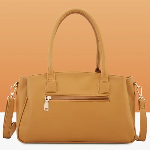 Image of Caprese Siji Tresana Large Satchel Bag for Women | Kashida Embroidery Handbag with Adjustable & Detachable Strap & 3 Spacious Compartments | Stylish Handheld Bag for Work, Travel & Everyday Use
