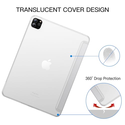Image of JETech Cover Case for iPad Pro 11-Inch, 2022 /2021 /2020 /2018 Model (4th /3rd /2nd /1st Generation), Compatible with Pencil, Cover Auto Wake /Sleep (Silver)