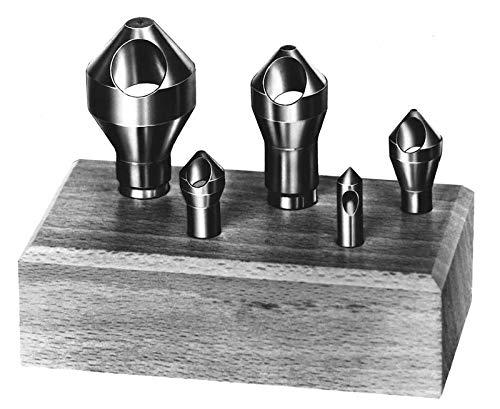 546CS 5 Piece Cobalt Steel Countersink and Deburring Tool Set, Ground Finish, 80 Degrees Point