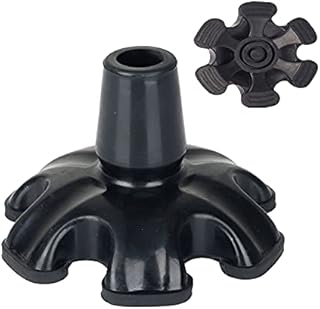 HNYG Cane Tips 3/4 inch 6 Support Cane Feet Self Standing Cane Tip,Non-Skid Rubber Walking Cane Tips,Cane Tips 3/4 inch Heavy Duty,Cane Foot Replacement,Crutch Tips,Base for Walking Cane.