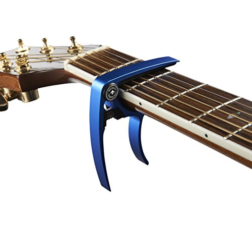 Image of Guitar Capo for Electric & Acoustic 6 String, 2 Pack | Fits Acoustic, Electric, 6 and 12 String Guitars Plus Banjo - Reliable Trigger Capo with Quick One-Hand Adjustment