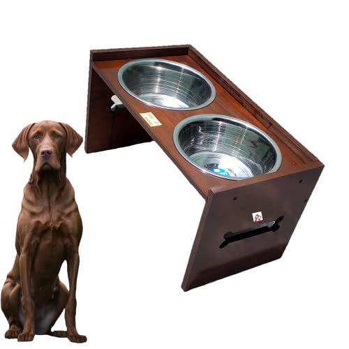 AR SABRI SHOPEE Arif Rao Sabri Shopee Large Dog Food Stand Pet Feeder Stand With 2 Stainless Steel Copper Finish Bowls With Fixed Height Stand 10/Inch(Black) (B0BXXQ5D5T) Amazon Price History, Amazon Price Tracker