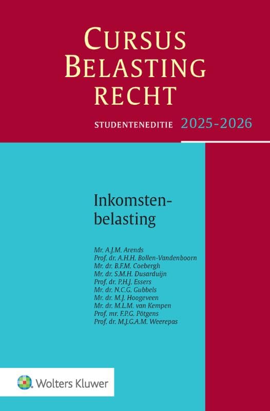 Studenteneditie Cursus Belastingrecht Inkomstenbelasting 2025-2026