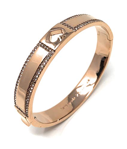 Kate Spade New York Spot the Spade Hinged Bangle Bracelet Blush Rose Gold