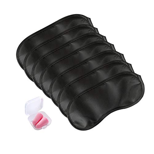 Maltose-50-Pcs-Sleep-Eye-Masks-with-1-Pairs-Earplugs-Men-Women-Black-Sleeping-Mask-Polyester-Blindfold-Filled-Sponge-Thicker-Eye-Shade-Cover-Adjustable-Strap-Travel-Party-Team-Games