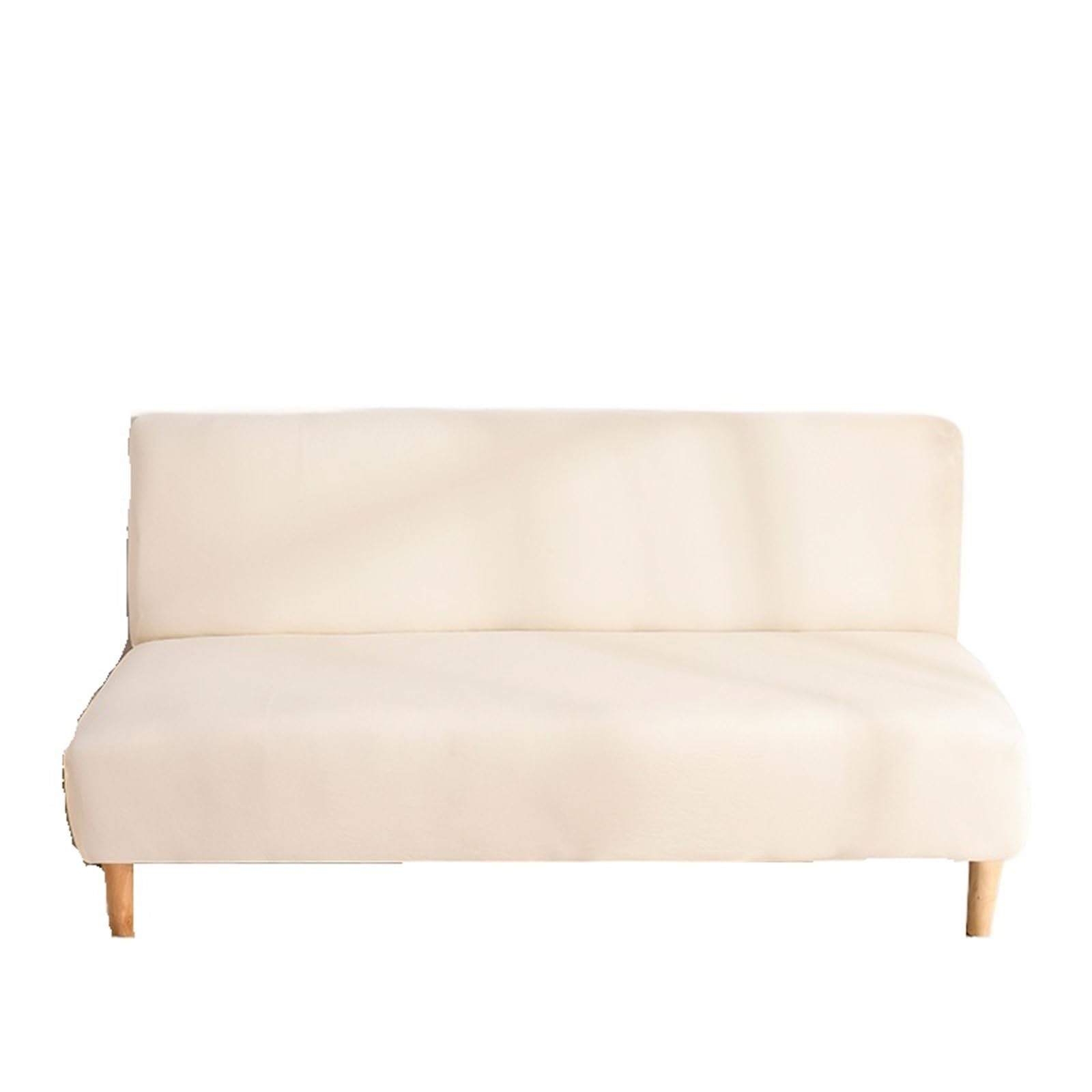 DHYUACN Armless Sofa Slipcover Stretch Solid Color Sofa Cover Without Armrests High Elasticity Anti-Scratch Couch Slipcover Four Season(Color 4,160-190cm)