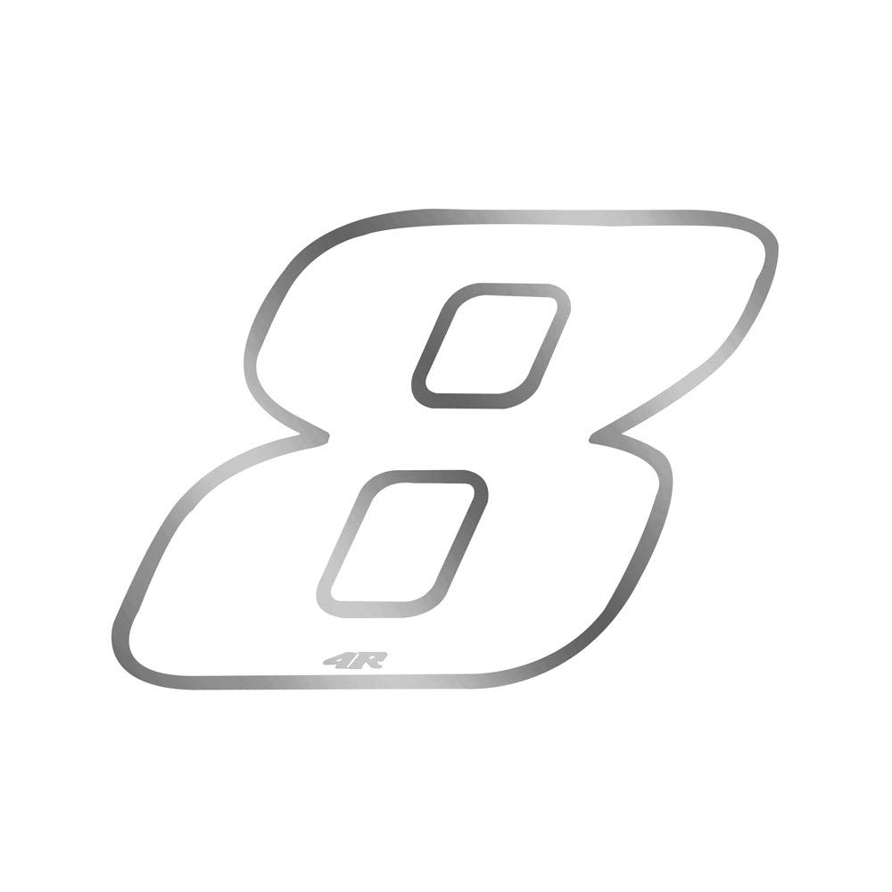Quattroerre Racing Number 8 Anodized Small, White