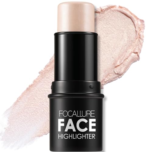 FOCALLURE Cream Highlighter Stick – Shimmer Illuminator Pen, Non-...