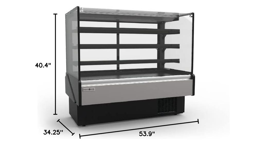 KBD-FG-40-D 40-3/8' Flat Glass Non-Refrigerated Bakery Display Case