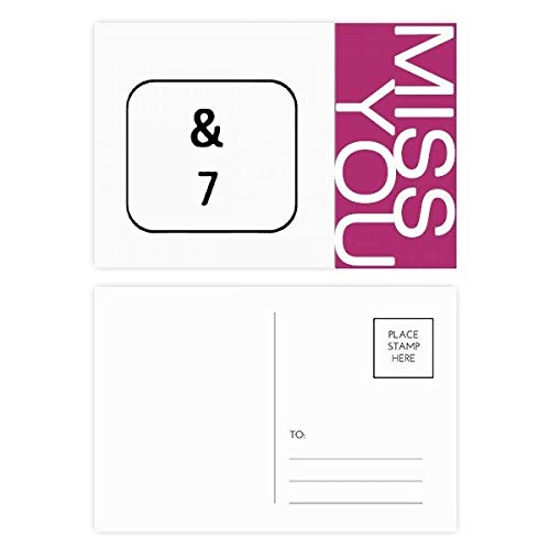 Cartes postales symbole du clavier 7 Miss pour remplacer les mails impersonnels