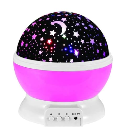 Luminária Abajur Projetor Estrela 360º Projeção de Galáxia e Céu ...