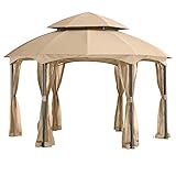 Garden Winds Replacement Canopy for The Heritage Dome Gazebo - Riplock 350 - Beige