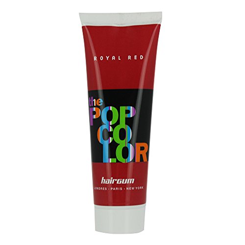 Hairgum Popcolor, Coloración semipermanente (Número 24, Royal Red) - 60 ml.