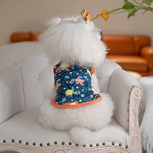 Image of CuteBone Dog Shirts 2-Pack Soft Pet Clothes Breathable Summer Vest for Small Puppy and Stretchy Cat Apparel