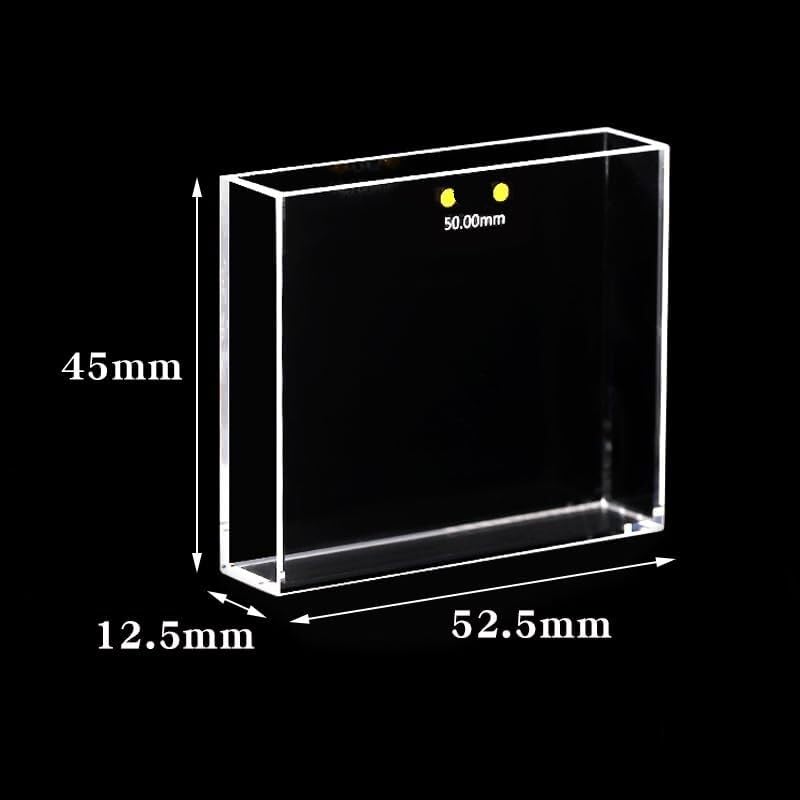 Celda de cubeta de fluorescencia de cuarzo de 50 mm, volumen de 1,75 ml, alta transmitancia, compatible con espectrofotómetro UV-Visible | Glue bonding process