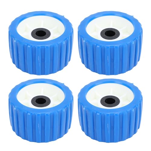YDuupxe 4PCS Wobble Rollers Set Ribbed Roller Set Boat Trailer Roller Set 5in Diameter EVA Material High Temp Proof for Boat Yacht Trailer