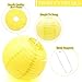 CEEYSEE 6 Pcs Paper Lanterns 12-Inch Yellow Chinese Japanese Round Hanging Decoration Paper Lanterns for Halloween Wedding Birthday Party Decorations (DLHU/Yellow)