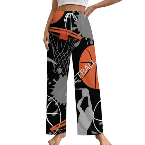 Vêtement pantalon de nuit basket-ball femme bas pyjama chaud taille S