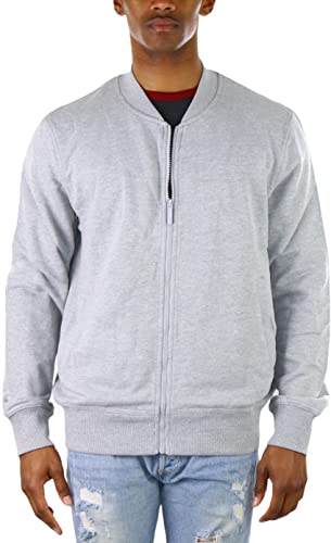 ToBeInStyle Men's Year Round Timelessly Classic Terry Bomber Jacket