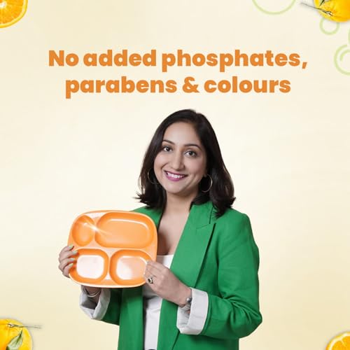 Image of Koparo Organic Dishwash Liquid | 3 Litres Refill Can | Powerful Grease Cutting Dishwasher Liquid | Thick Foam Liquid Dishwash for Kitchen Utensils | Baby & Pet Safe | Orange & Sweet Lime Fragrance