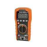 Klein Tools MM400 Multimeter, Digital Auto Ranging, AC/DC Voltage, Current, Capacitance, Frequency, Duty-Cycle, Diode, Continuity, Temp 600V