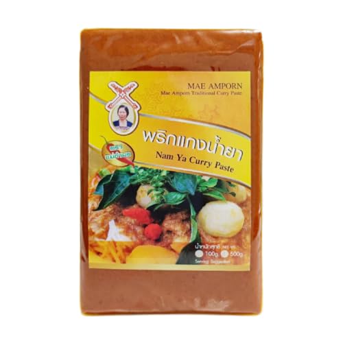 แม่อำพร Authentic Thai Fish Curry Paste - Aromatic Base for Rice Noodle Sauce - Traditional Flavor for Coconut Milk Curries 100g