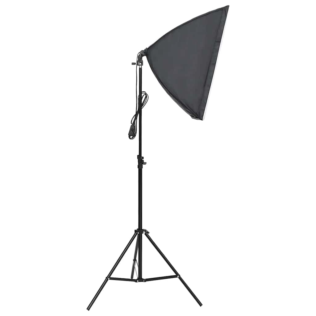 vidaXL Fotostudio-Beleuchtung-Set mit Hintergründen und Softboxen, Studiobeleuchtung Set, Softbox, Tageslichtlampe, Fotostudio-Beleuchtung Set