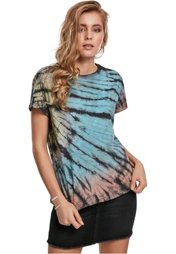 Urban Classics T- Shirt Ladies Tie Dye Boyfriend Tee Femme - Noir/Multicolore - L