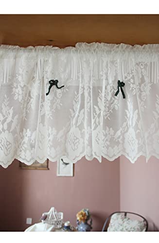 Gasa voile transparente bordada para puerta o ventana pequeña 6