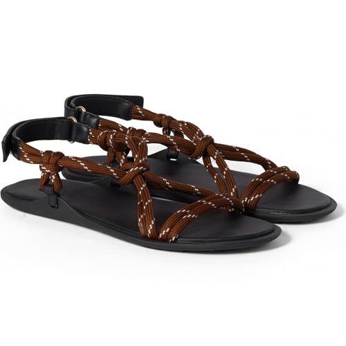 Rope Flats Sandals for Women Adjustable Comfortable Slip on Open Toe Cross Rope Flats Women.