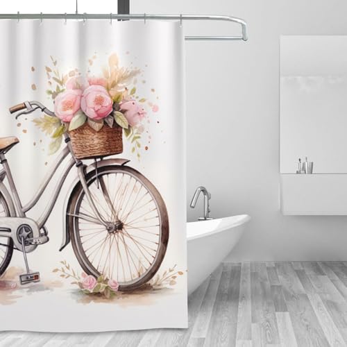 Rideau de douche lavable anti-éclaboussures 183x183 en microfibre - 8