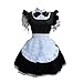 Produktbild BellaPunk Damen French Maid Costume Dress kostüm Sexy Lolita Kleid Cosplay Uniform Schwarz 4 pcs (M, Z/Schwarz)